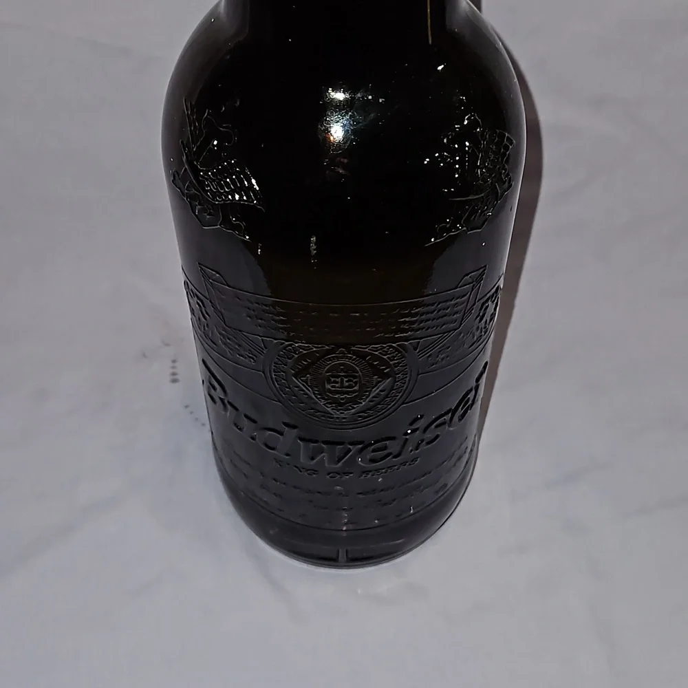 Large Giant Glass Budweiser Beer Bottle Bank-15